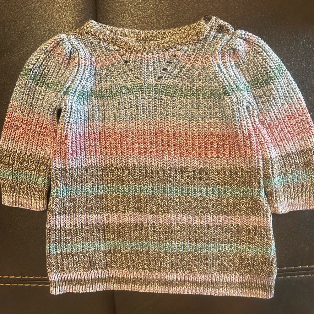 4/$20🌷GAP Baby Multicolour Striped Warm Sweater🌈🩷 6-12 months
